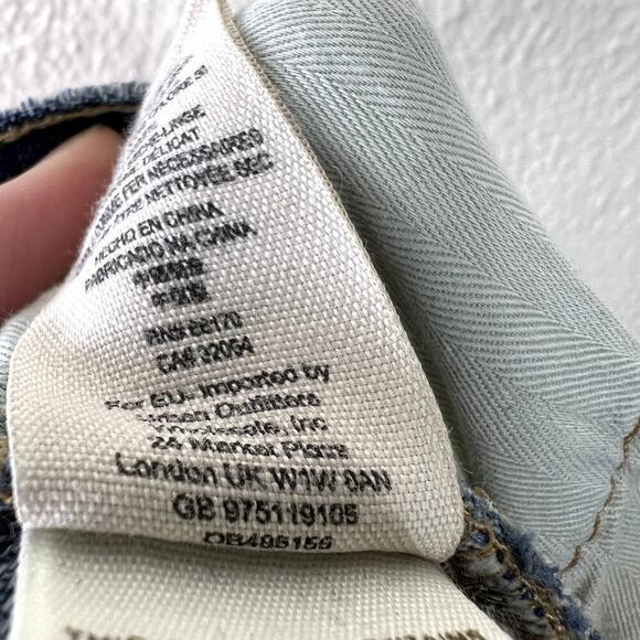 Free People Release Hem Wide Leg Denim Jeans Medium Wash High Waisted 28 - Picture 6 of 6